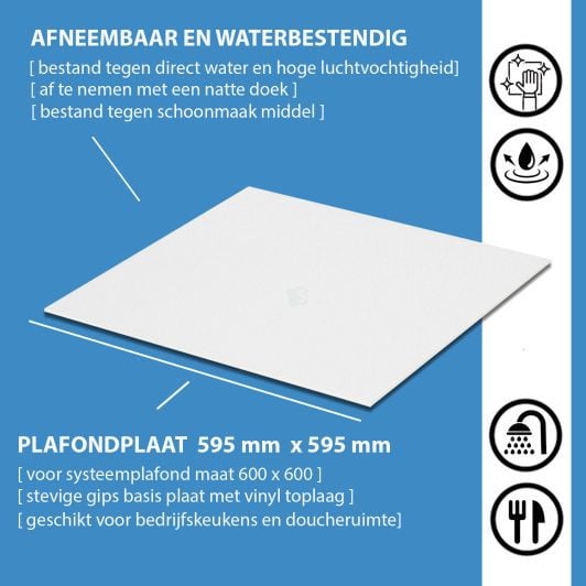 Plafondplaten voor systeemplafond