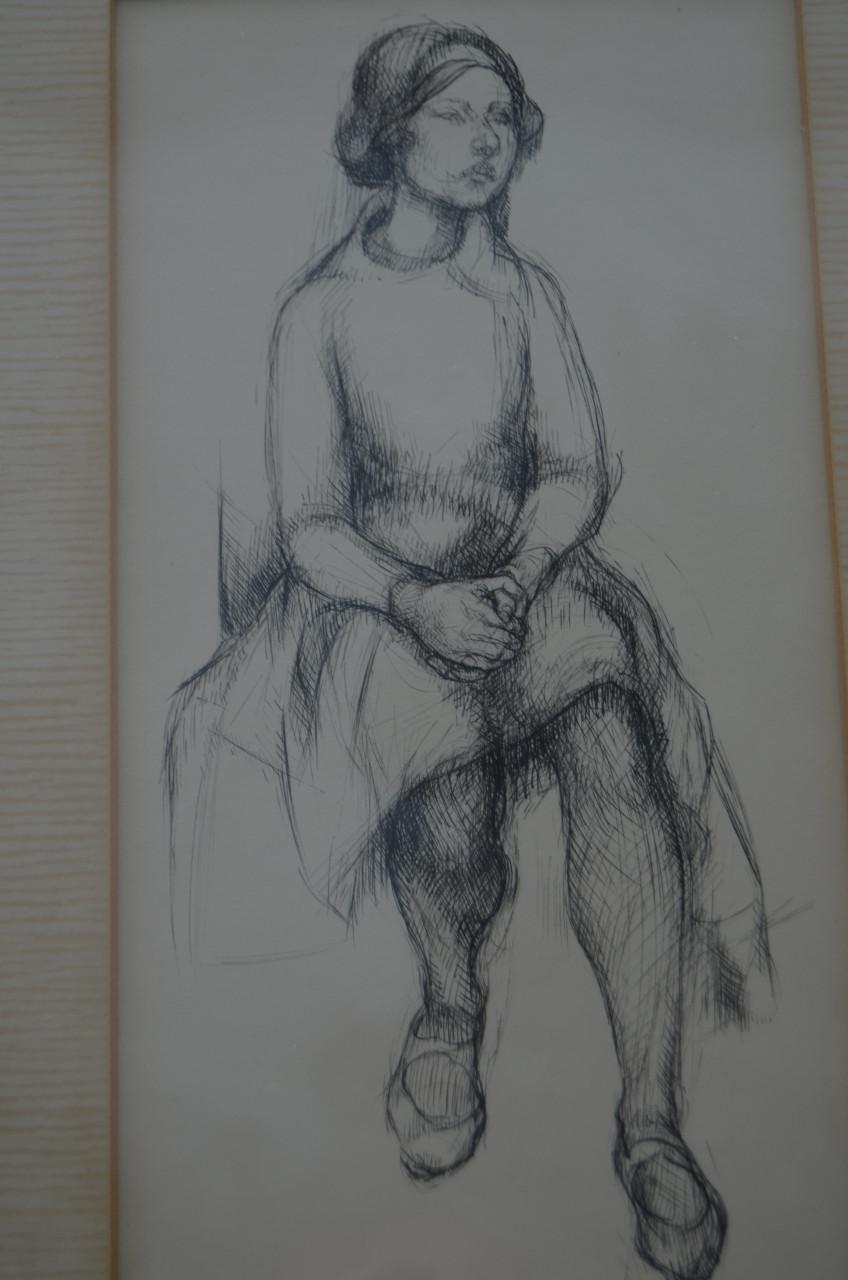 Nel Koen 'Zittende vrouw' 1960 in goede staat