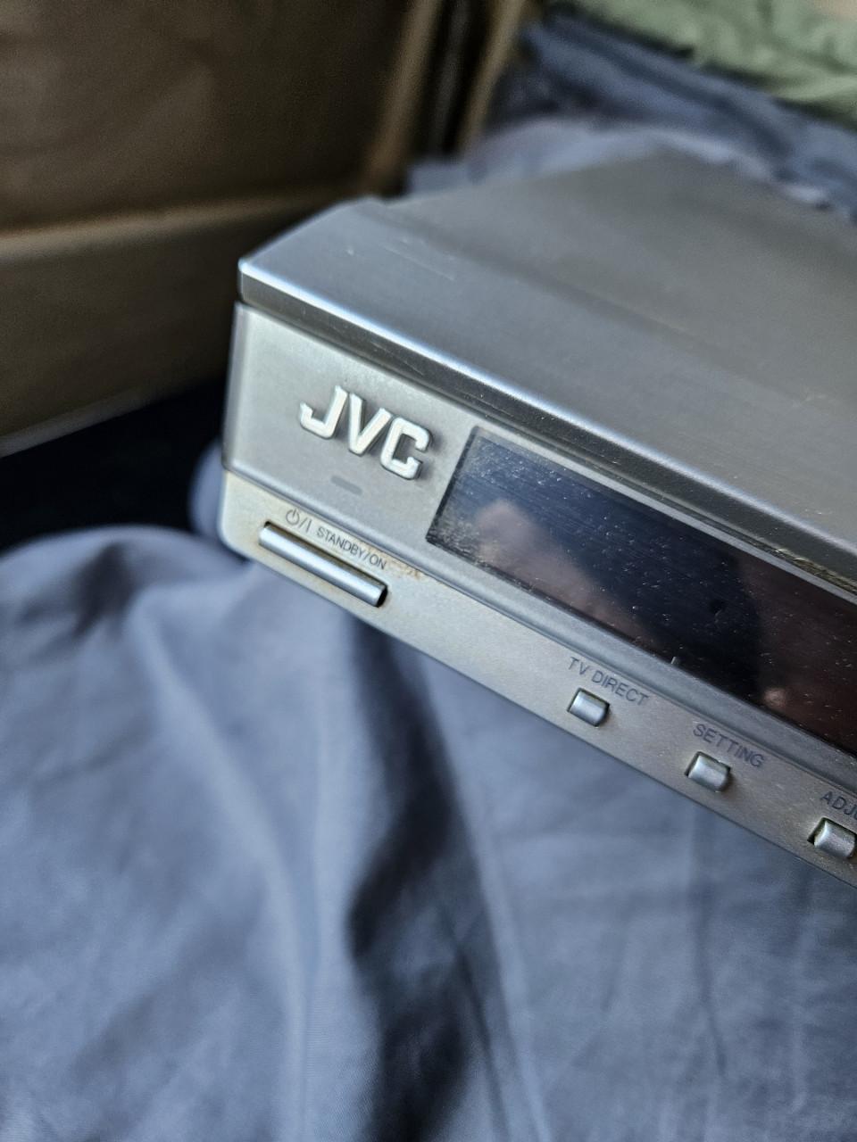 Mooie zilveren metalen vintage JVC RX-F10S Stereo Receiver