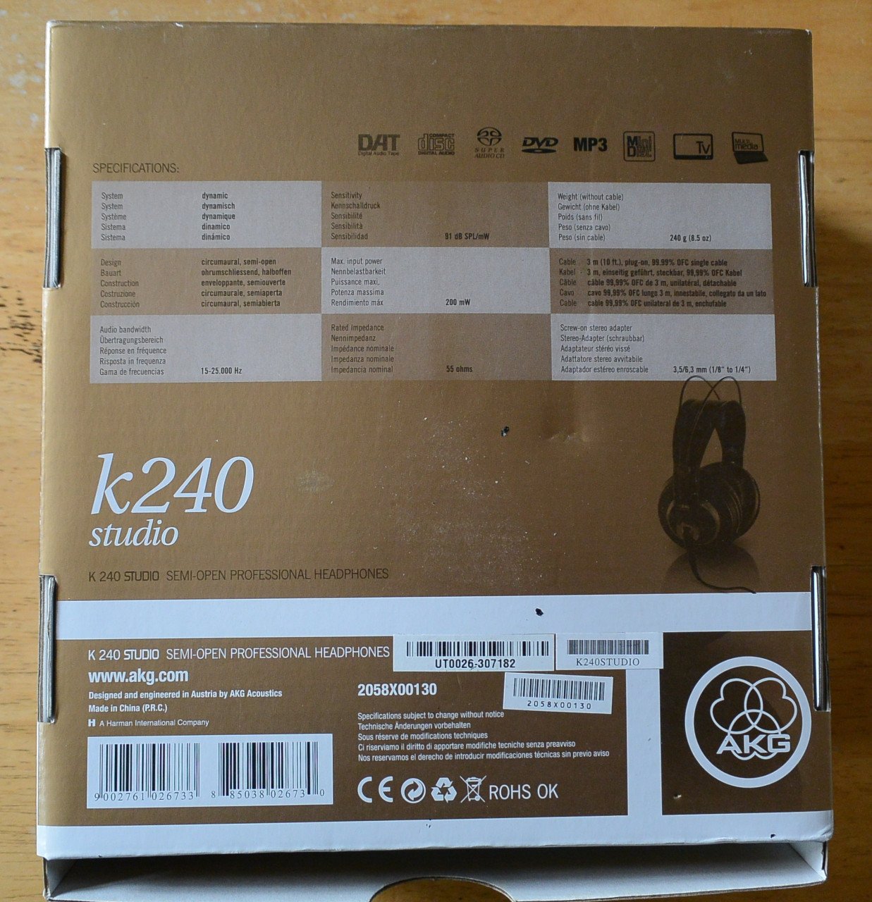 AKG K240 Studio ***VERKOCHT***