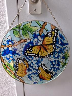 Glas in lood vlinders