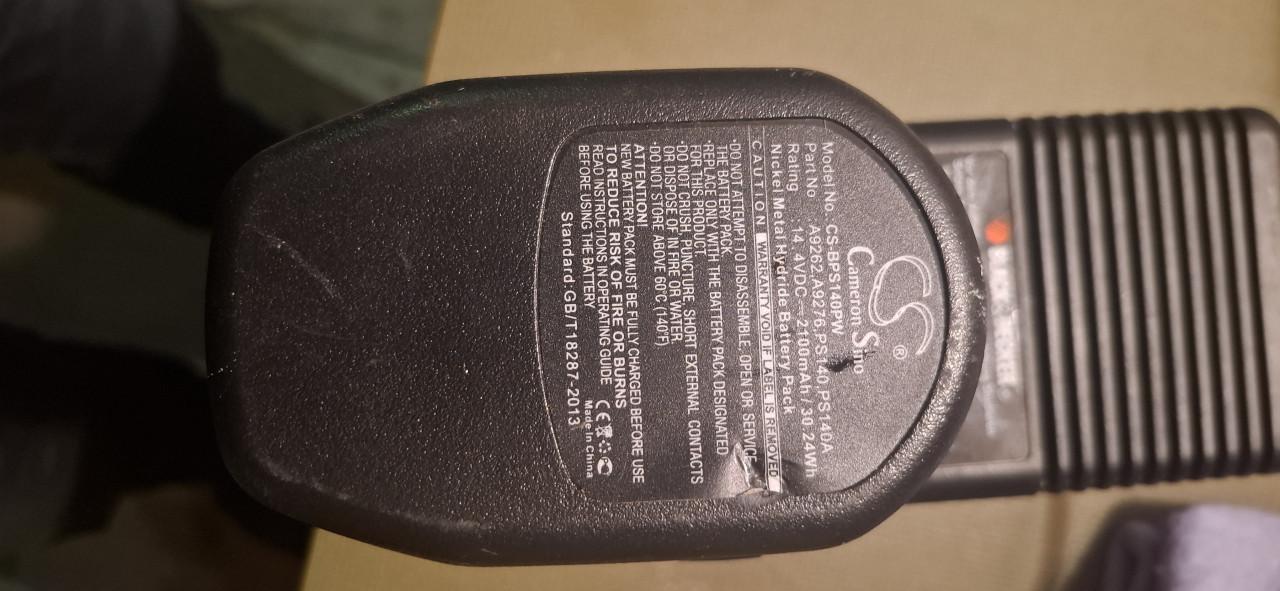 Acculader met accu voor Black & Decker