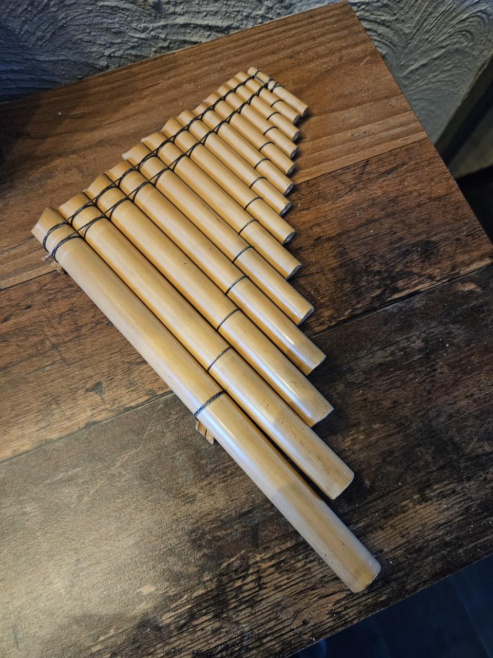 Prachtige Panfluit van Bamboe - Handgemaakt Muziekinstrument