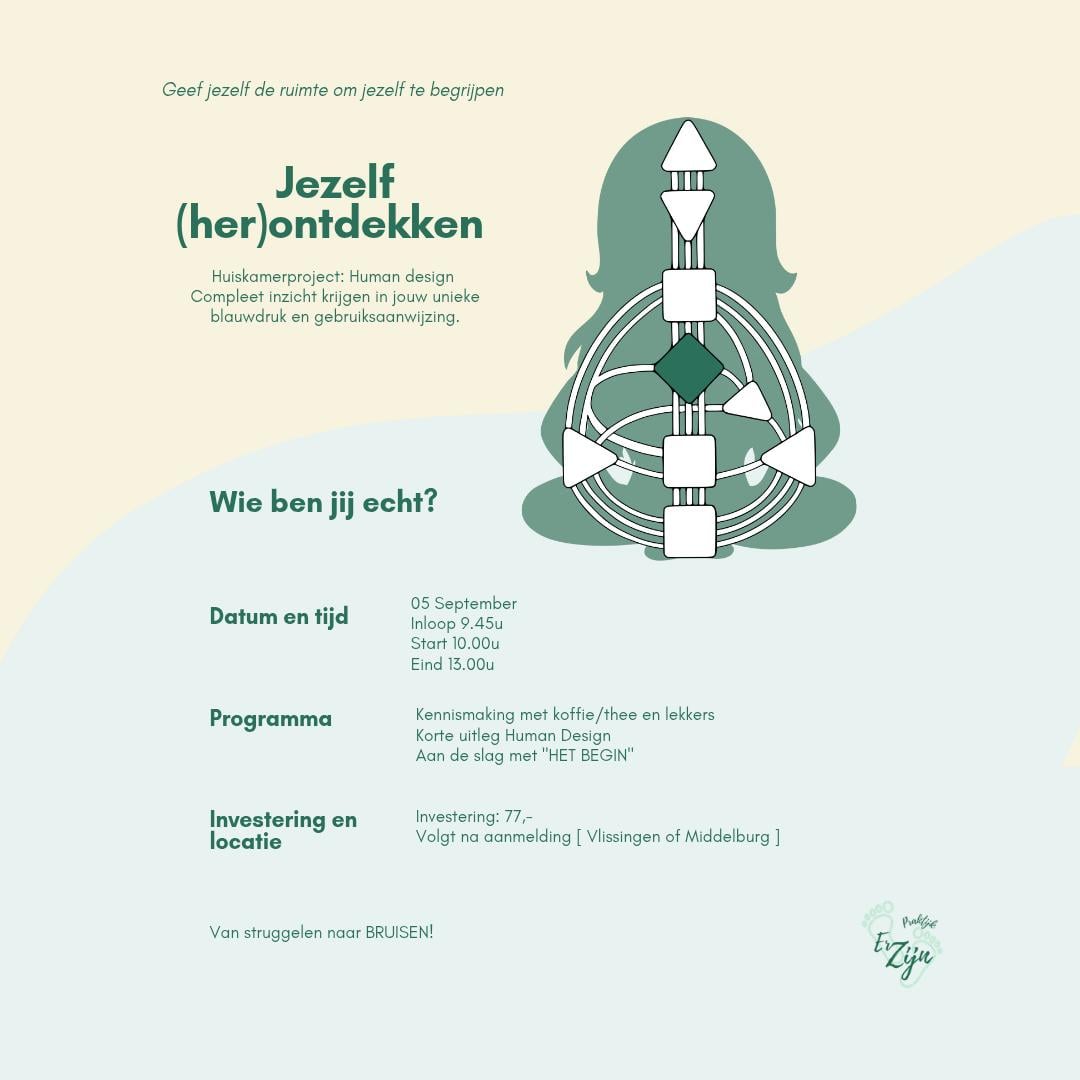 Huiskamerproject; human design deel 1 " Het Begin"