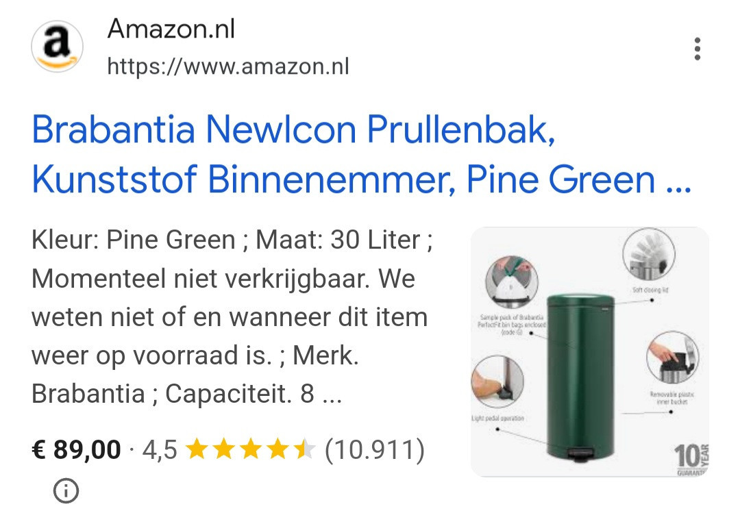 Nieuw - Brabantia NewIcon 30L Pine Green