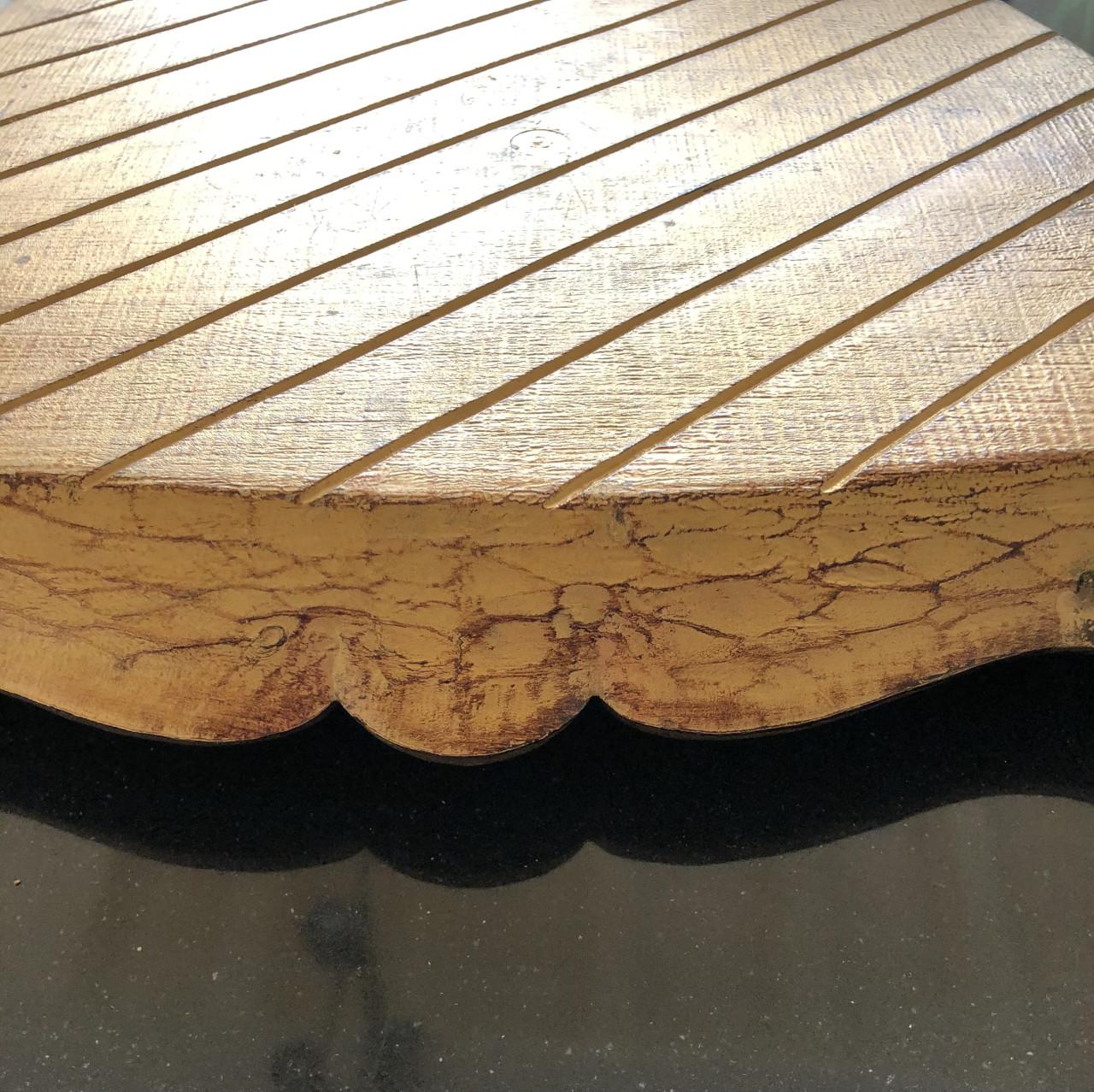 Mooi brocante Florentijns houten dienblad