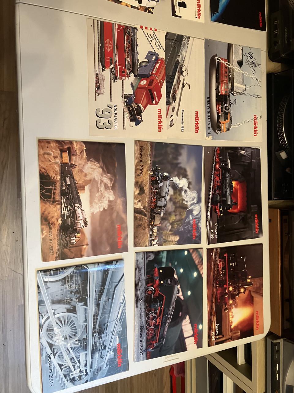 Verzameling Märklin jaarboeken exportfolders gleisanlagen