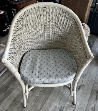 Rotan stoel wit
