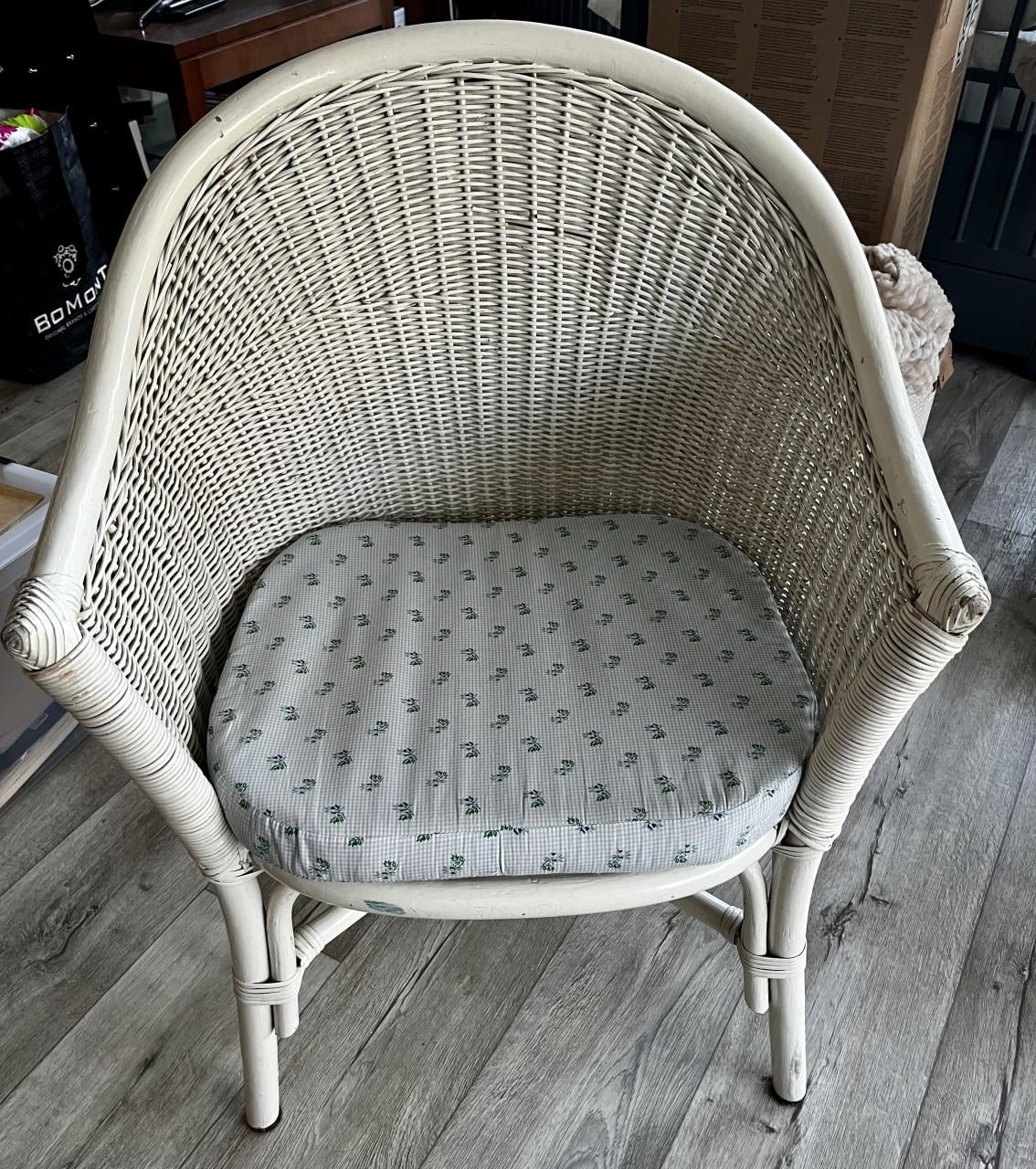 Rotan stoel wit