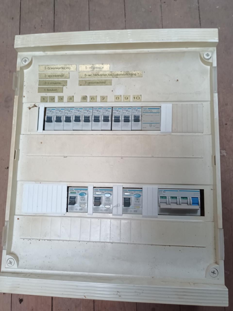 Groepenkast Hager met 3x40A en 10x16A