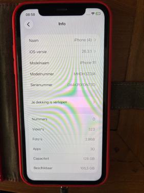 Mooie iphone 11 , 128 GB, accu 82%