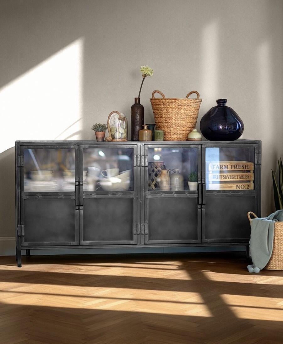 Dressoir Carpino (180 cm) metaal glas