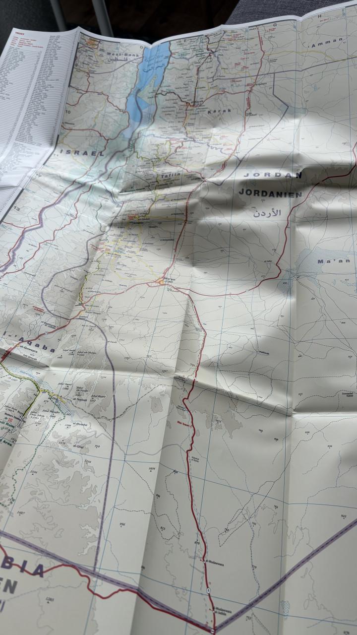 Routekaart Jordanië
