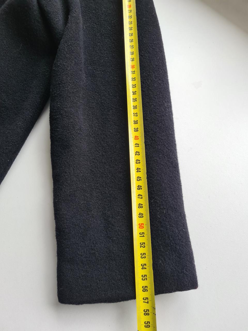 Mooie Vintage lange zwarte jas Mt 46 / Mt L