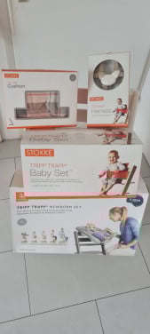 Stokke Triptrap stoel + Newbornset + Babyset + extra