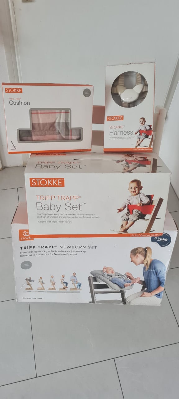 Stokke Triptrap stoel + Newbornset + Babyset + extra