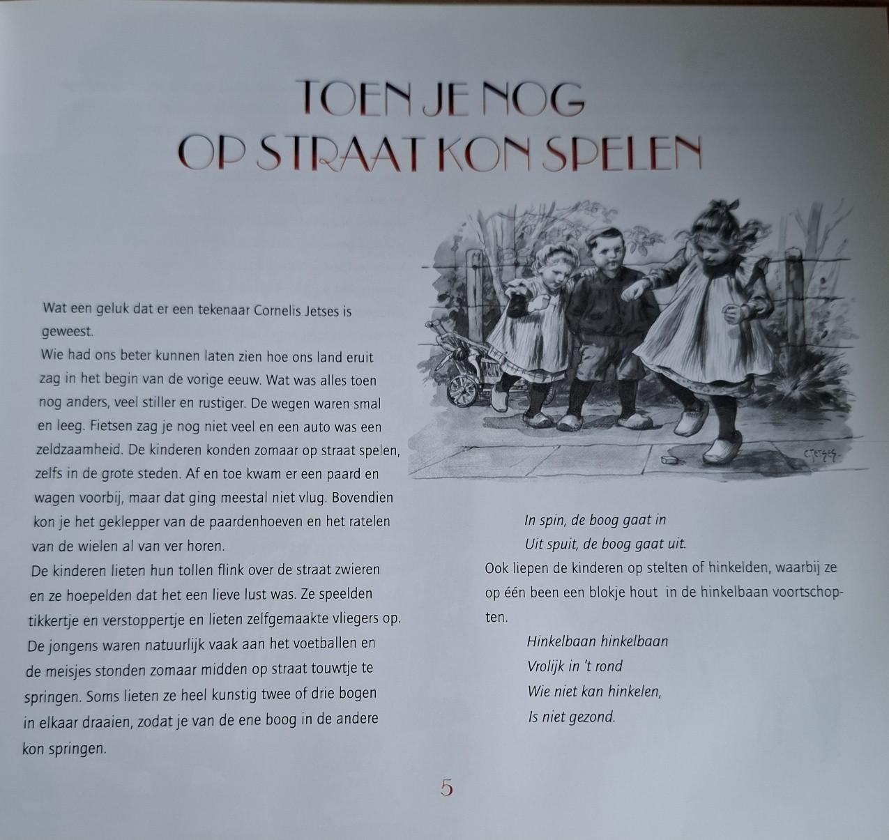 Toen je nog op straat kon spelen, door Jan A. Niemeijer, prenten C. Jetses