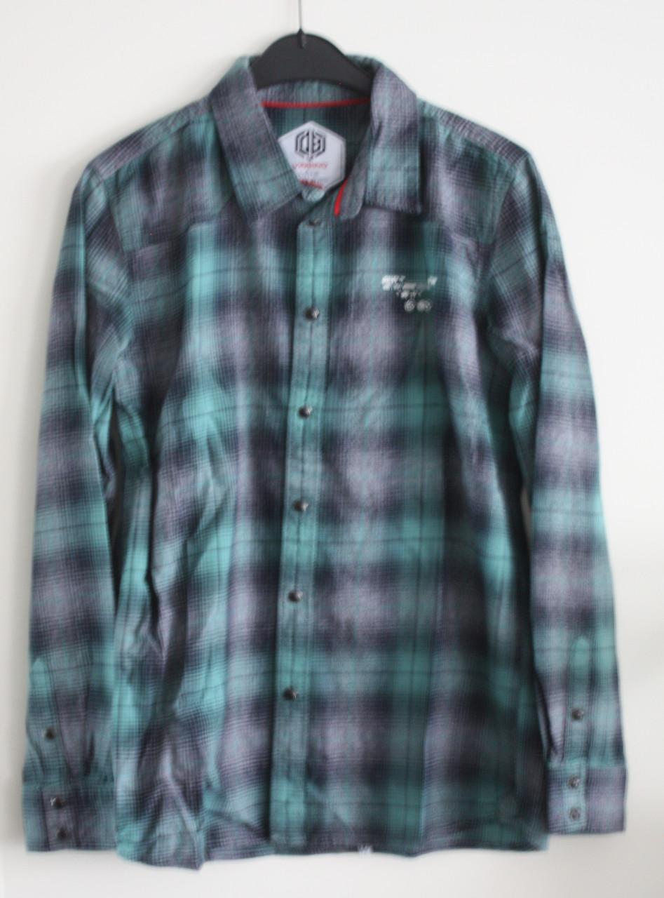 Geruite blouse groen grijs  maat 188-xs