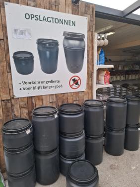 Voertonnen zwart, diverse maten