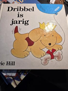 Kinderboek "Dribbel is jarig", geschreven door Eric Hill. 1984 3e druk