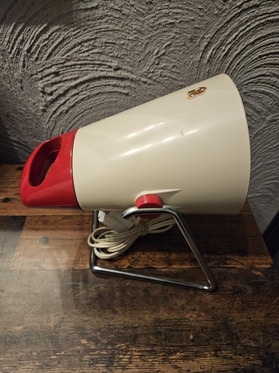 Vintage werkende Philips Infrarood warmte lamp - Jaren 60