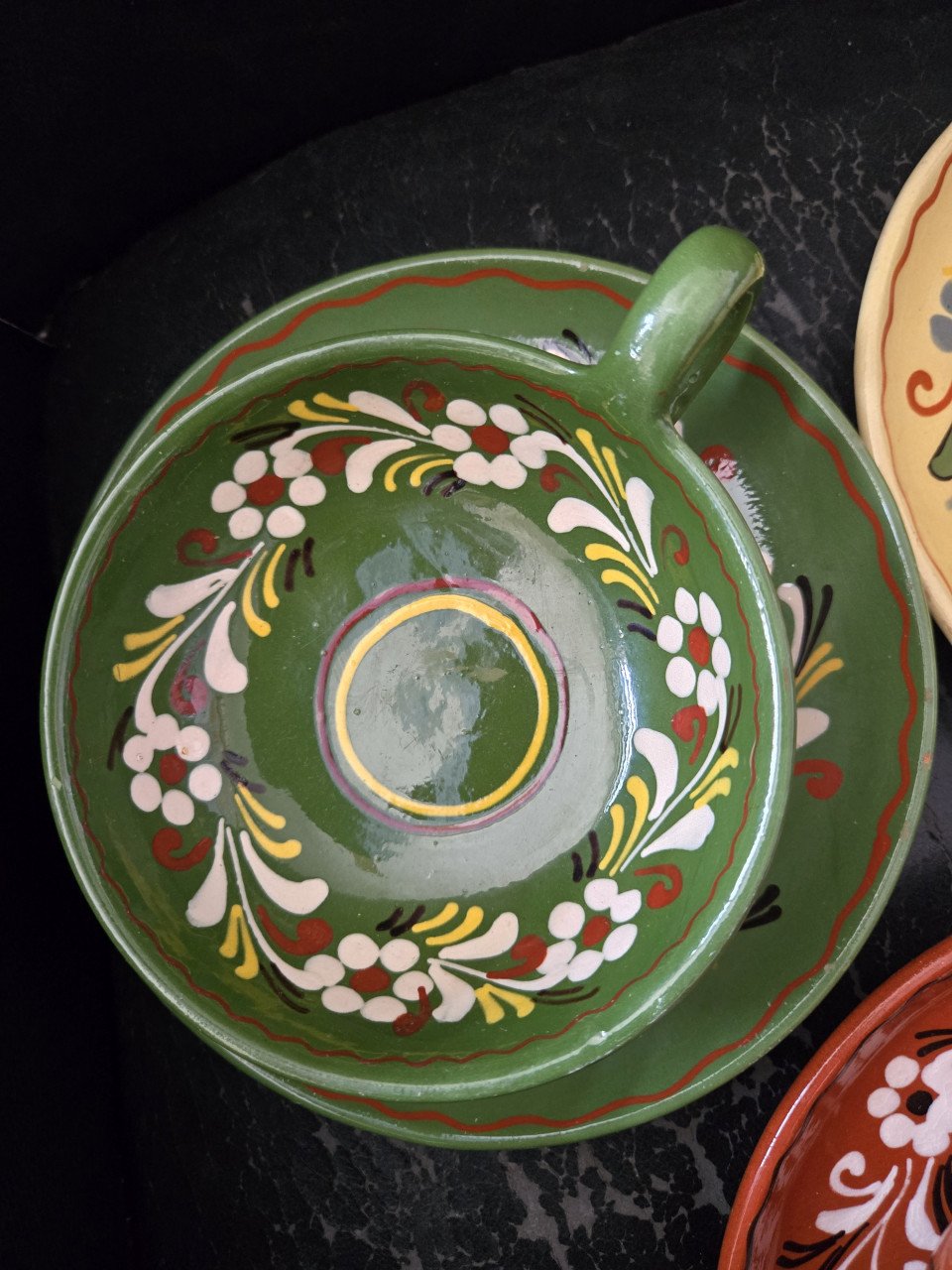 3 spaanse terra cotta (soep) koppen. In zeer goede staat. Doorsnee kop 12.5
