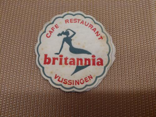 Oud bierviltje van Cafe Restaurant Britannia Vlissingen