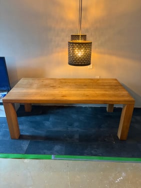 Stevige houten eettafel 100x200 cm – massief hout