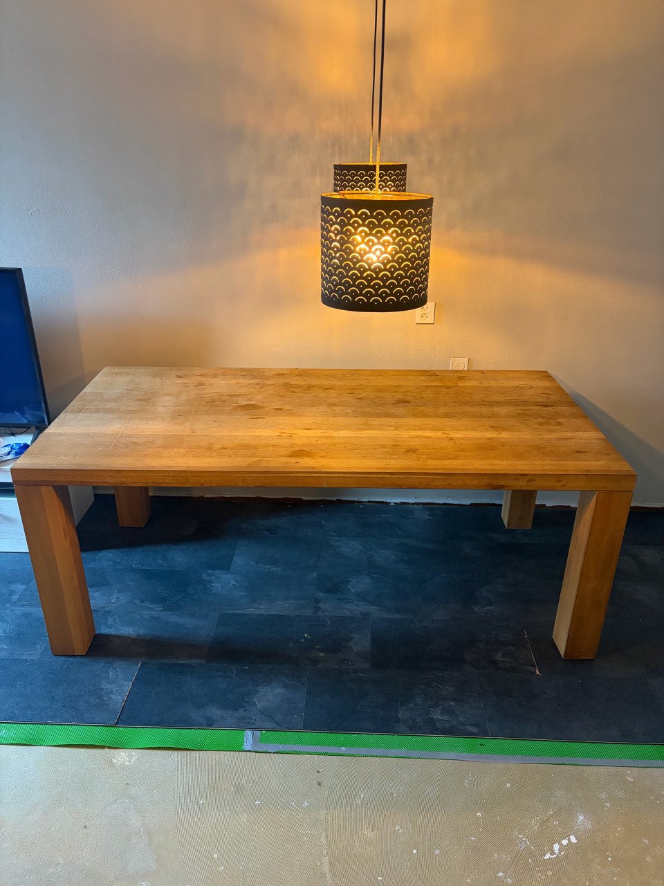 Stevige houten eettafel 100x200 cm – massief hout