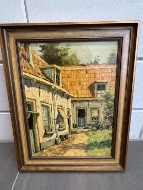 Kleurrijk schilderij te koop inclusief lijst