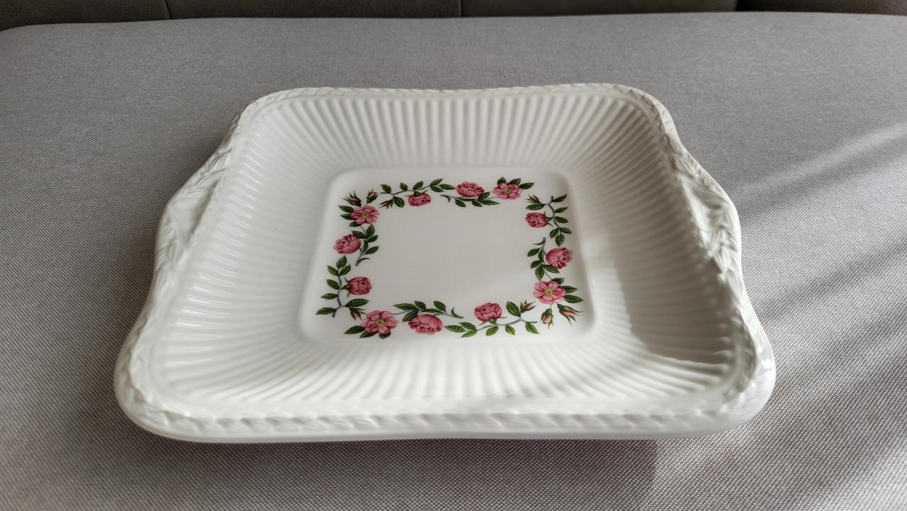 Wedgwood Rosalind vierkante schaal gebakschaal - NIEUW