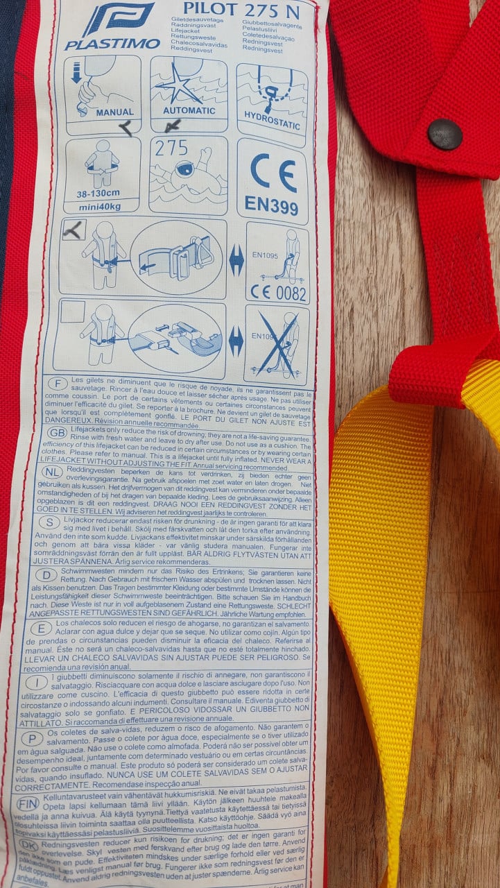 Reddingsvest Plastimo Pilot 275 N