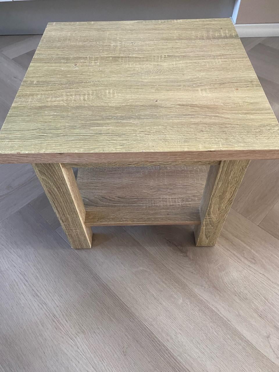 Licht eiken hoektafel