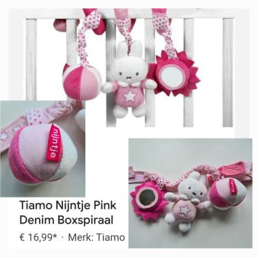 Nijntje Pink Denim Boxspiraal, activiteiten speeltje Tiamo