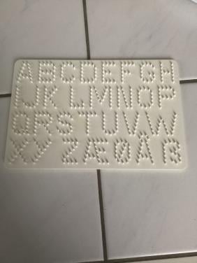 Hama Strijkkralen onderplaat alfabet