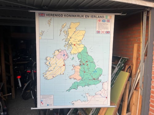 Schoolkaart Groot Brittannië en Ierland