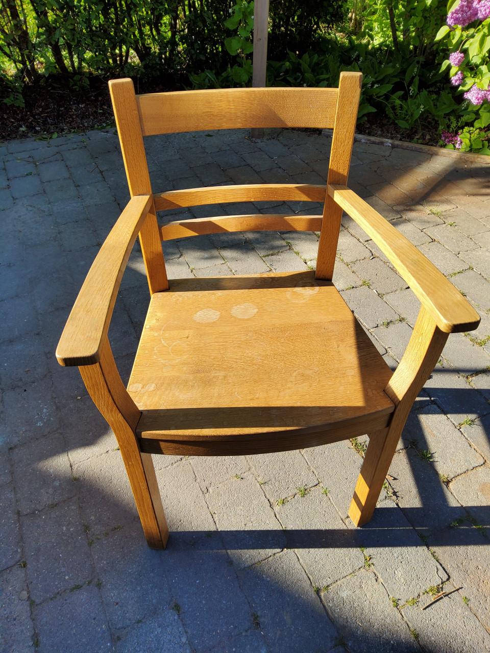 Eiken houten bureaustoel