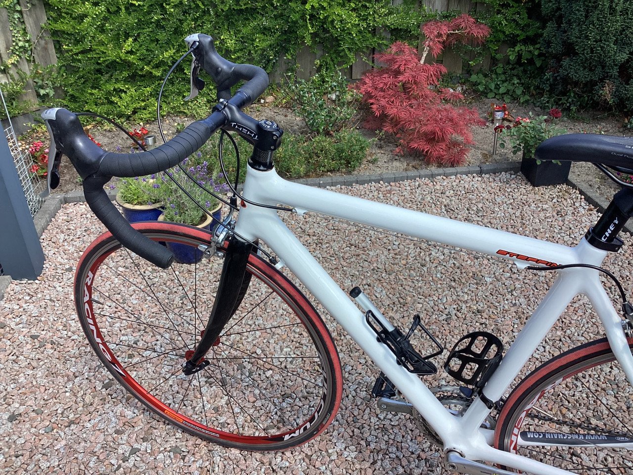 Mooie retro carbon racefiets, Shimano mix afgemonteerd