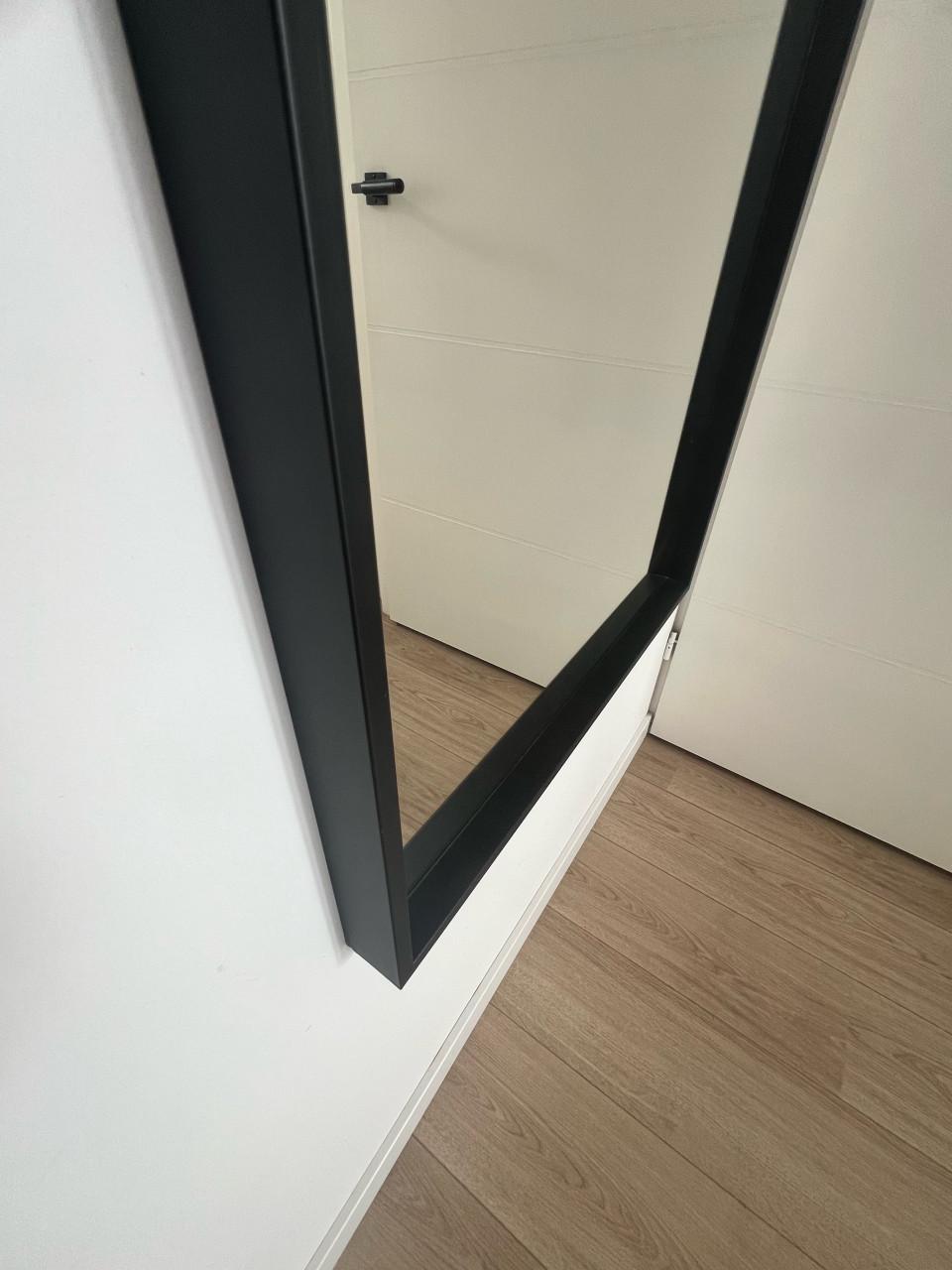 Spiegel, zwart, 65x150 cm