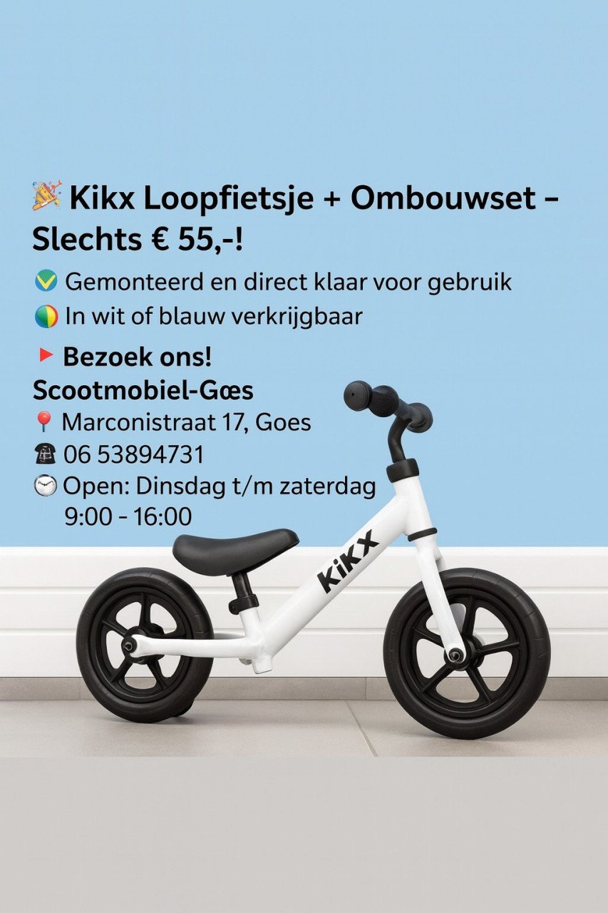 Kik Loopfiets - Klassiek Retro Ontwerp (Medium)