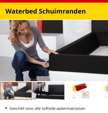 Te koop: Prima Softside waterbed: met 2 stuks 90 x 220 watermatrassen.