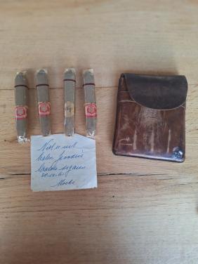 Hofnar Havana sigaren in leren etui 1961