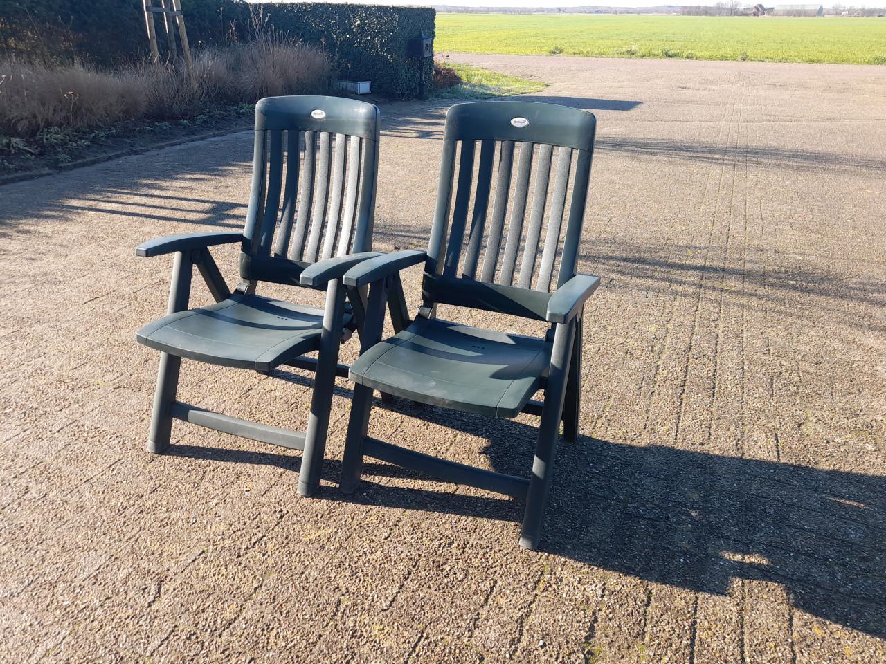 2 Hartman verstelbare  tuinstoelen