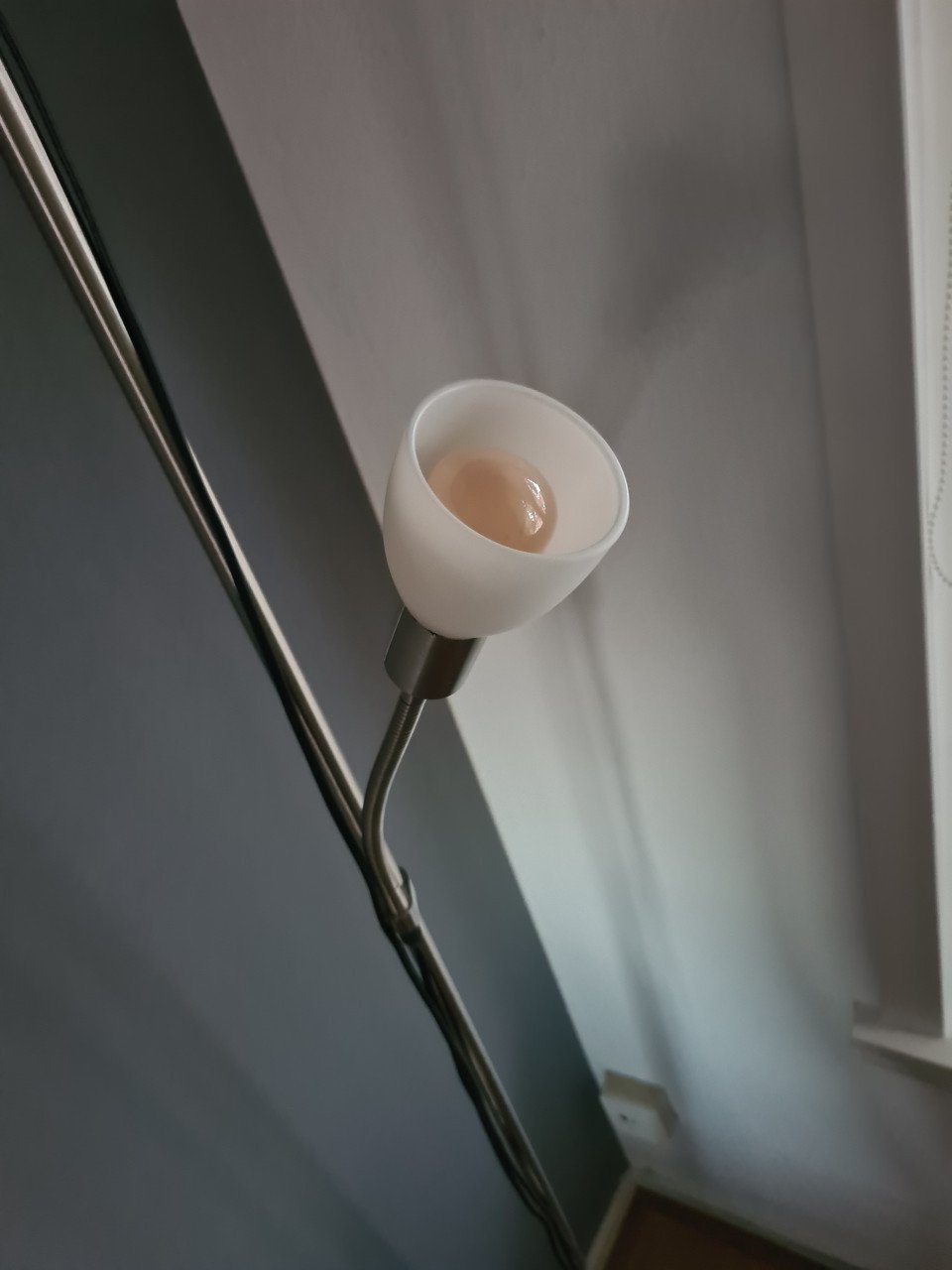 Staande lamp met glas (moet spoedig weg)