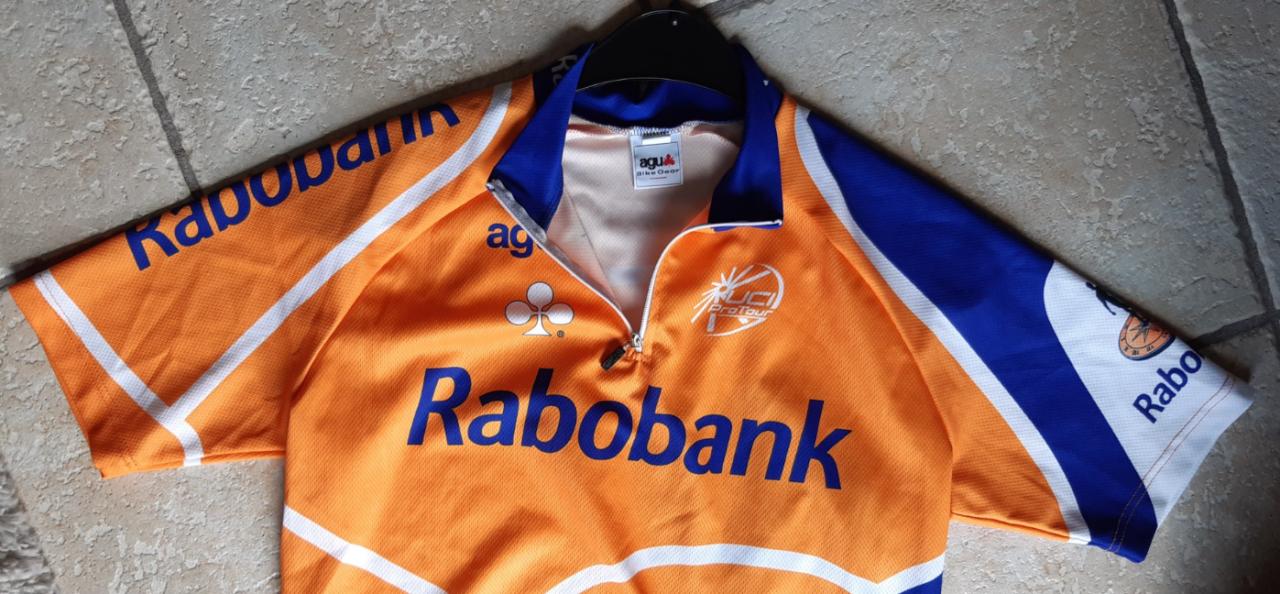 AGU vintage wielrenshirt Rabobank, maat XS