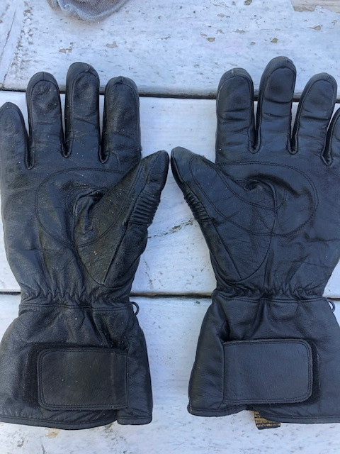 1 paar leren motorhandschoenen