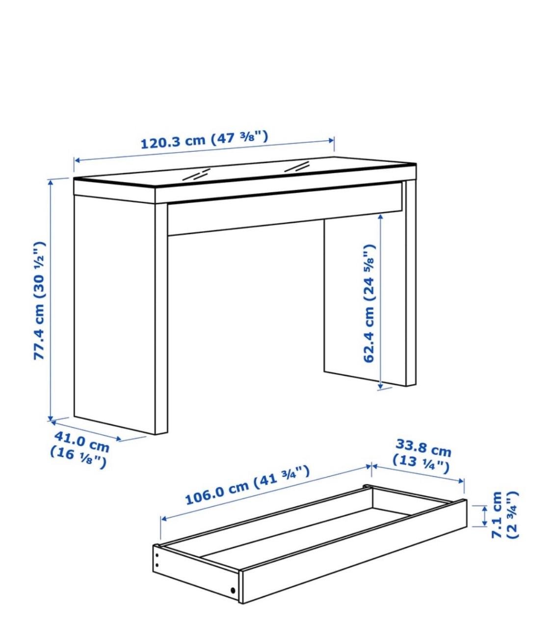 Kaptafel/makeup tafel