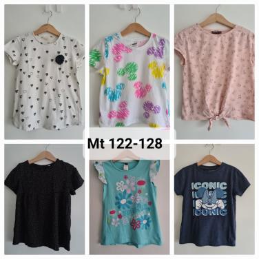 6 stuks T-shirts van Zara, Disney e.a Maat 122-128