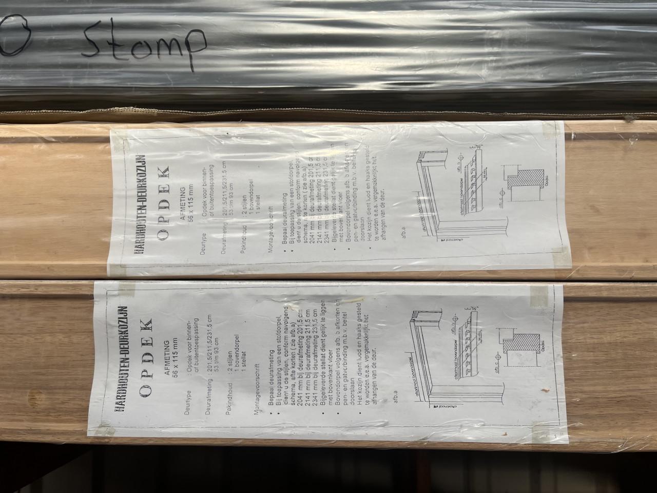 Kozijn Meranti 56x90mm stomp 93x231.5cm vrd *ACTIE € 45,- st.