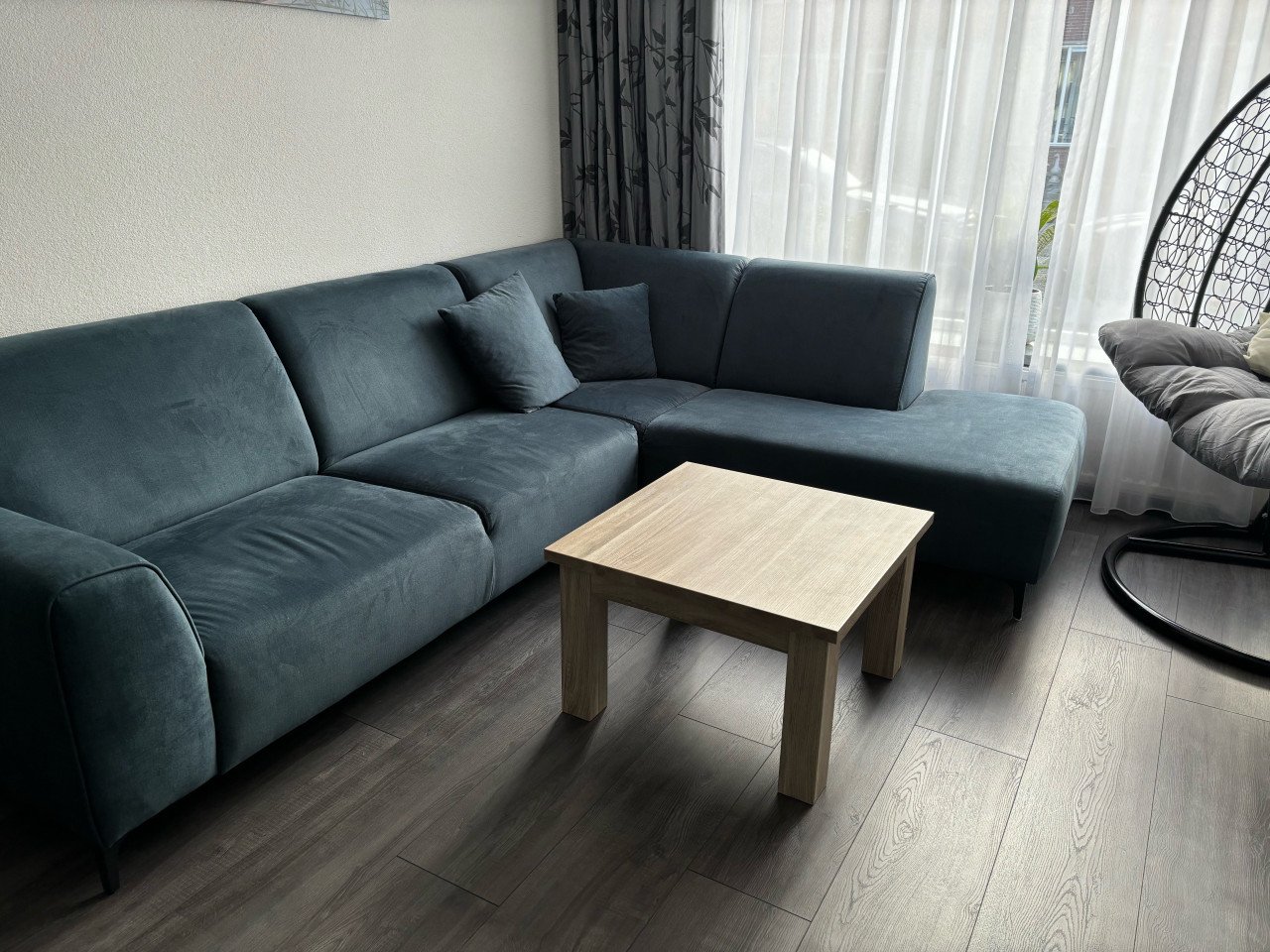 Hoekbank velvet in nieuw staat